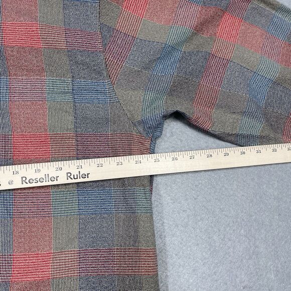 VTG The Territory Ahead Shirt Mens XXL 2XL Orange Plaid Button Down Long Sleeve - Picture 10 of 11